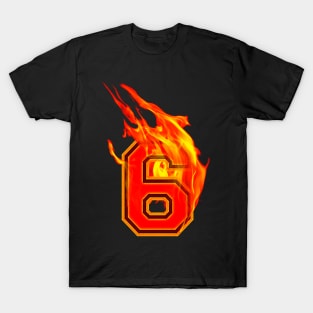 Burning Hot Sports Letter 6 T-Shirt